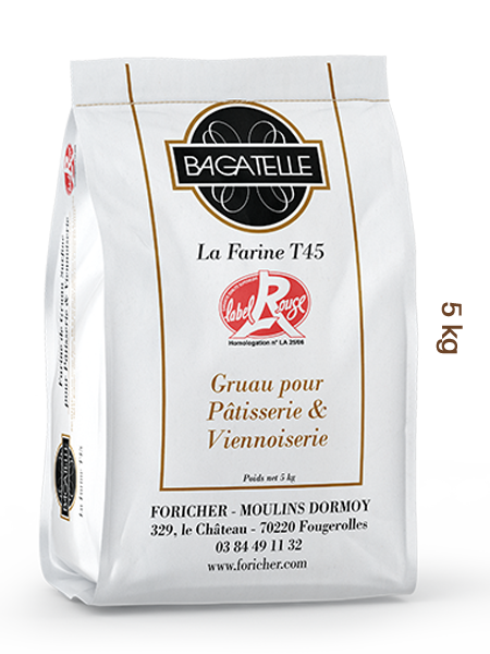 Farine BAGATELLE® Label Rouge T45 en sac de 5 kg - Moulin de Nomexy