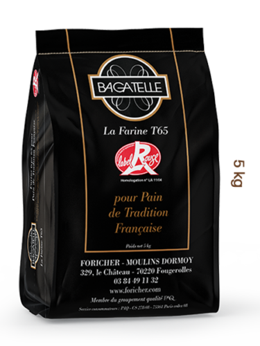 Farine BAGATELLE® Label Rouge T65 en sachet de 1 kg - Moulin de Nomexy