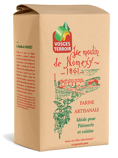 Farine BAGATELLE® Label Rouge T65 en sachet de 1 kg - Moulin de Nomexy